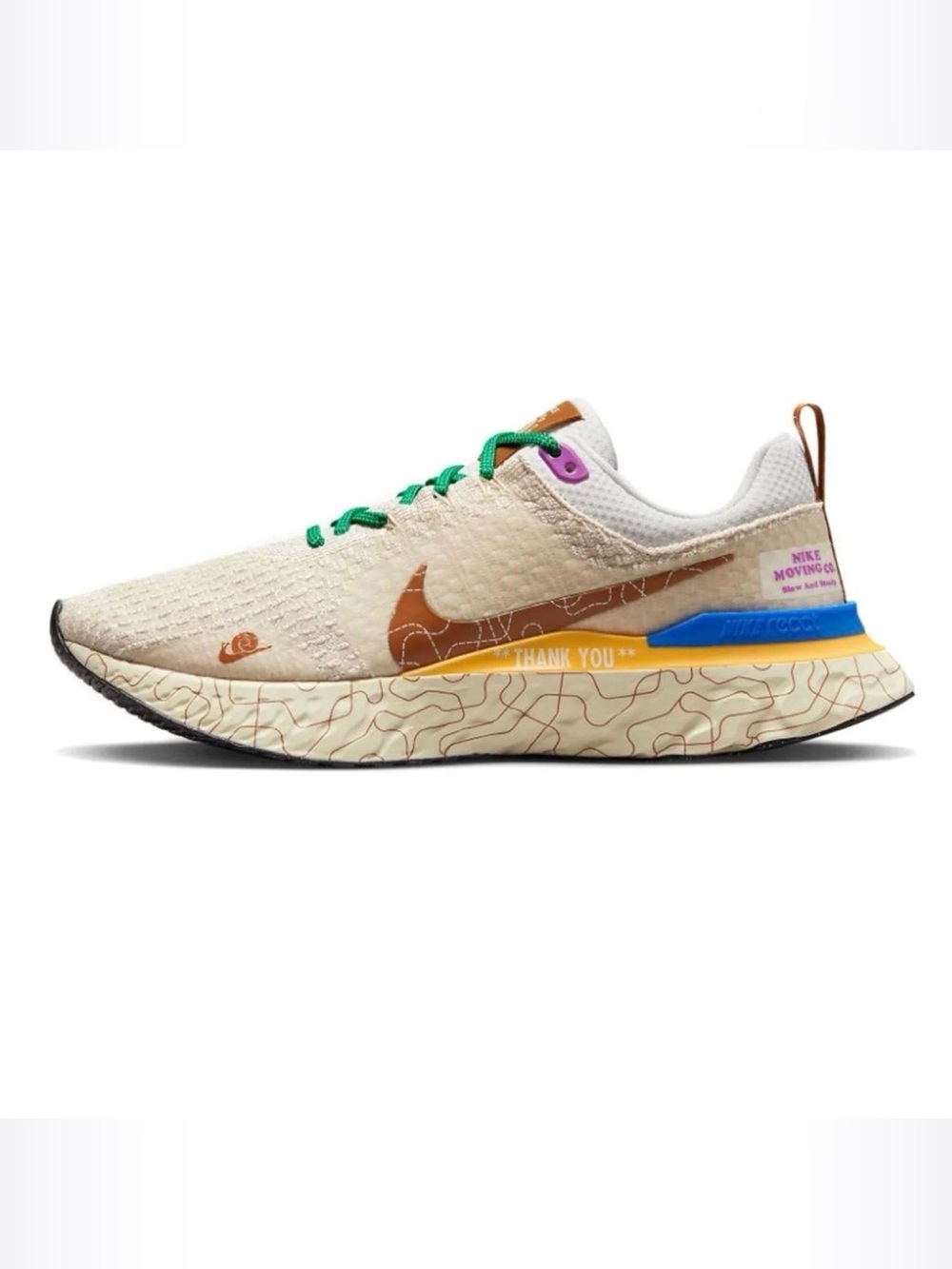 Nike React Infinity Run Flyknit 3PRM Knit Sneakers Brown Accents 9M/10.5W